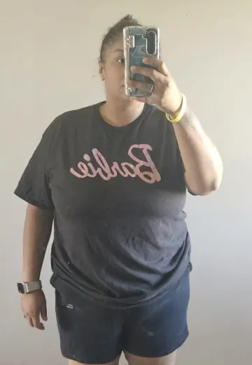 April before her Simple Online Pharmacy weight loss journey